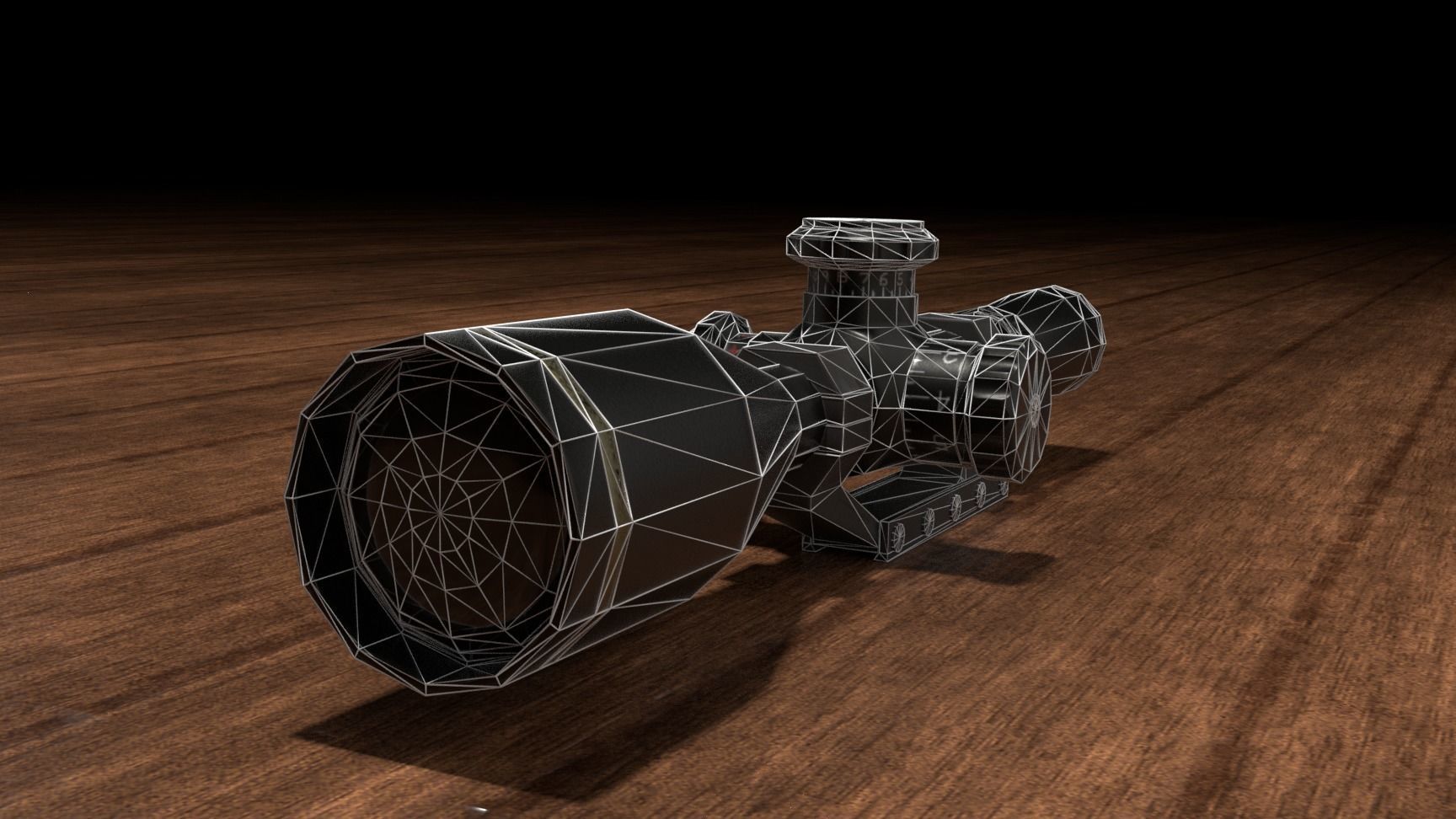Semi-Automatic Sniper Package Low-poly 3D model_50