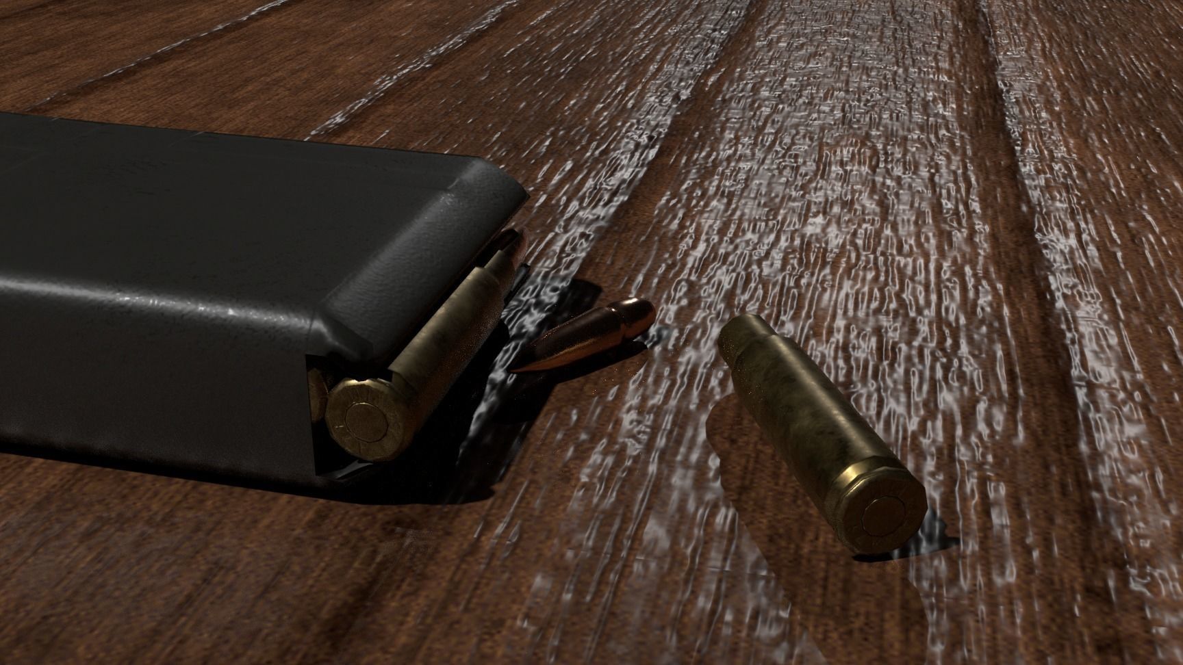 Semi-Automatic Sniper Package Low-poly 3D model_15