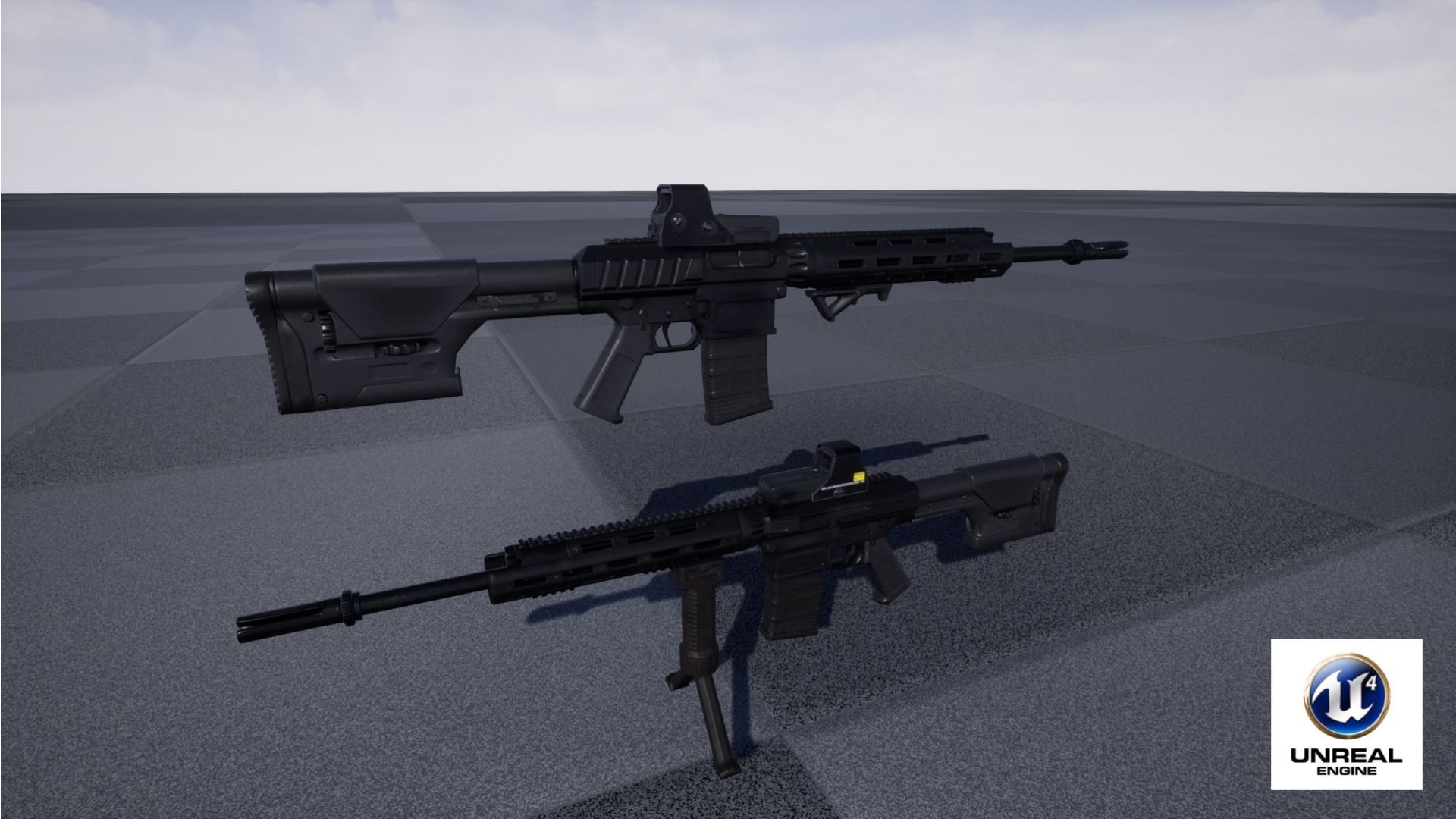 Semi-Automatic Sniper Package Low-poly 3D model_62