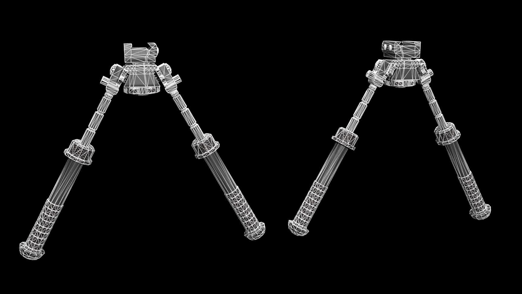 Semi-Automatic Sniper Package Low-poly 3D model_39