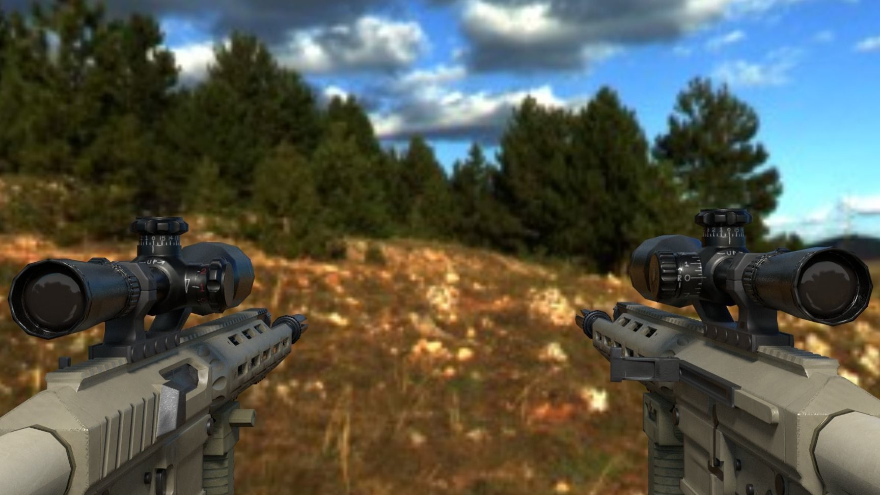Semi-Automatic Sniper Package Low-poly 3D model_34
