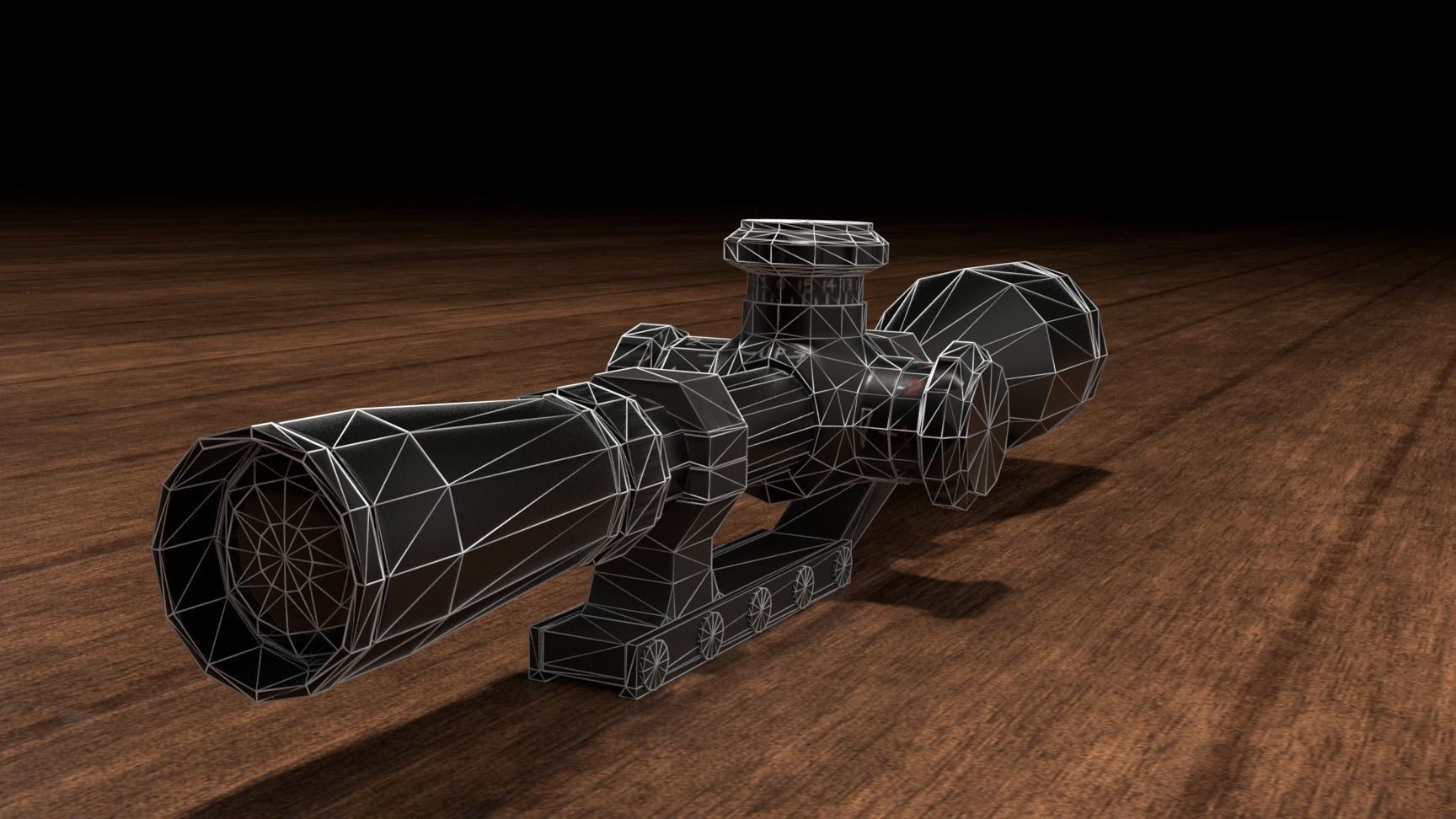Semi-Automatic Sniper Package Low-poly 3D model_37