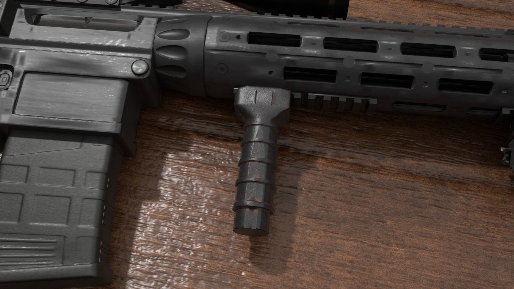 Semi-Automatic Sniper Package Low-poly 3D model_20