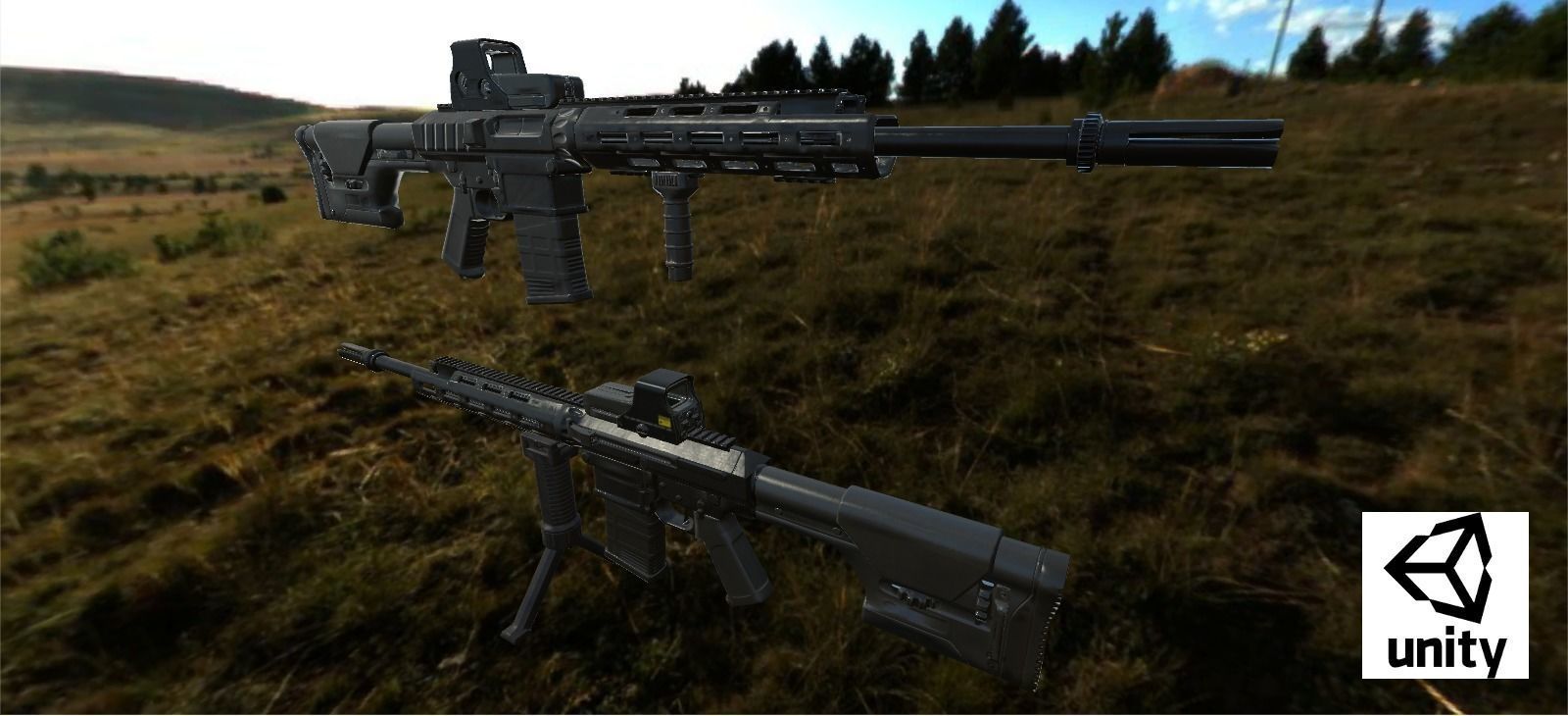 Semi-Automatic Sniper Package Low-poly 3D model_56