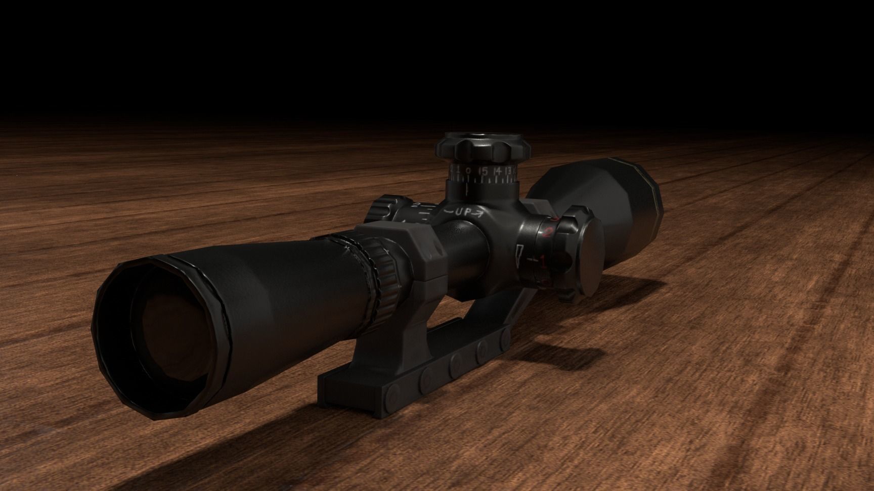 Semi-Automatic Sniper Package Low-poly 3D model_27