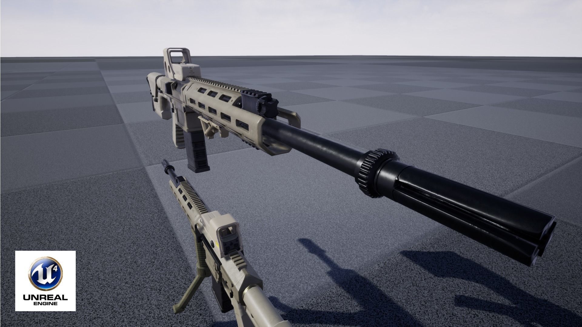 Semi-Automatic Sniper Package Low-poly 3D model_66