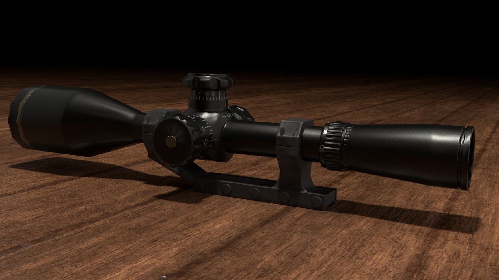 Semi-Automatic Sniper Package Low-poly 3D model_30