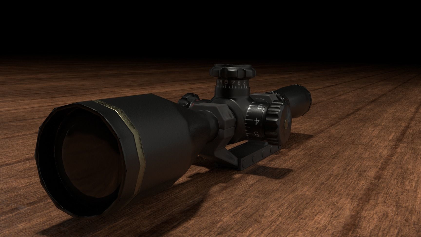 Semi-Automatic Sniper Package Low-poly 3D model_28