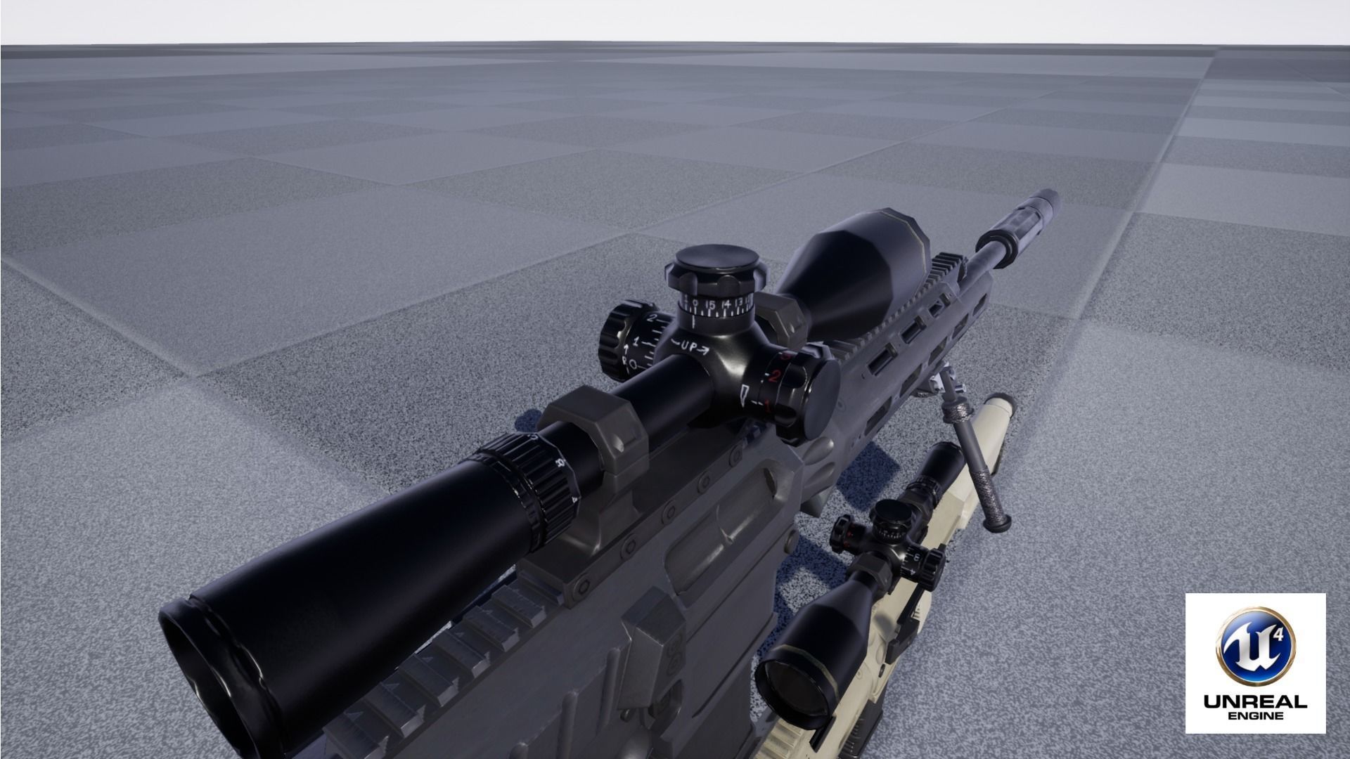 Semi-Automatic Sniper Package Low-poly 3D model_68