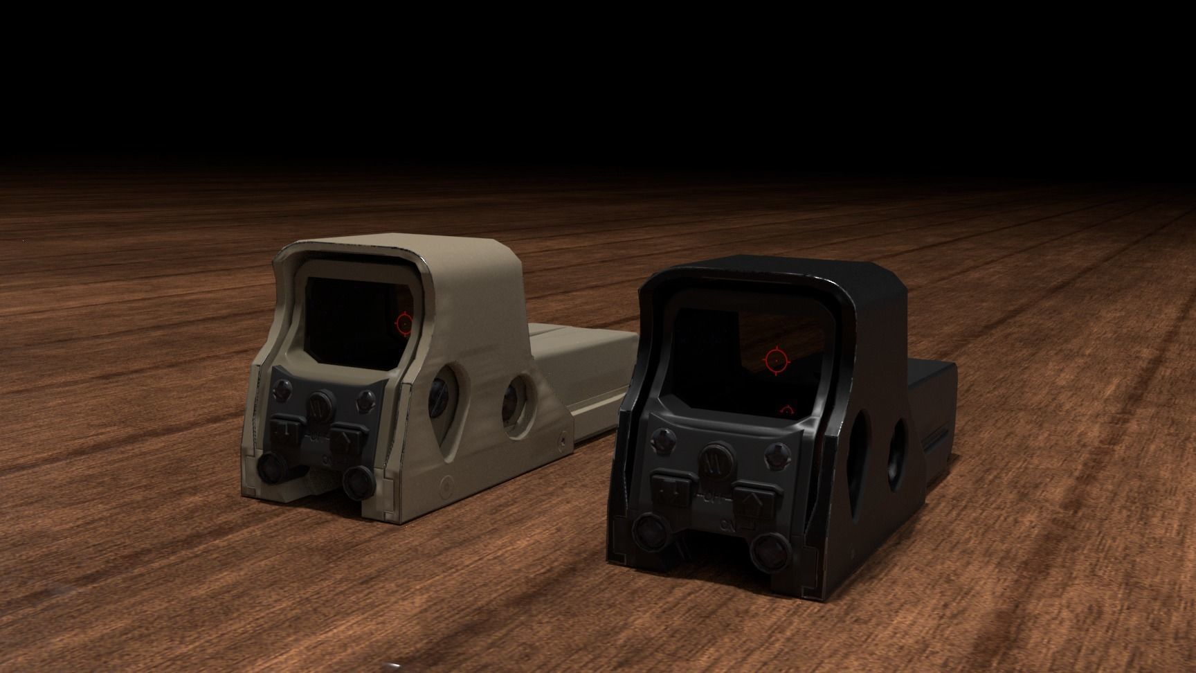 Semi-Automatic Sniper Package Low-poly 3D model_23