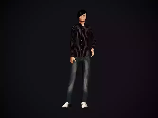 Female character  Free low-poly 3D model