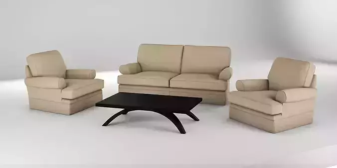 Realistic Sofa Collection  Arm Chair and Two Seater Sofa