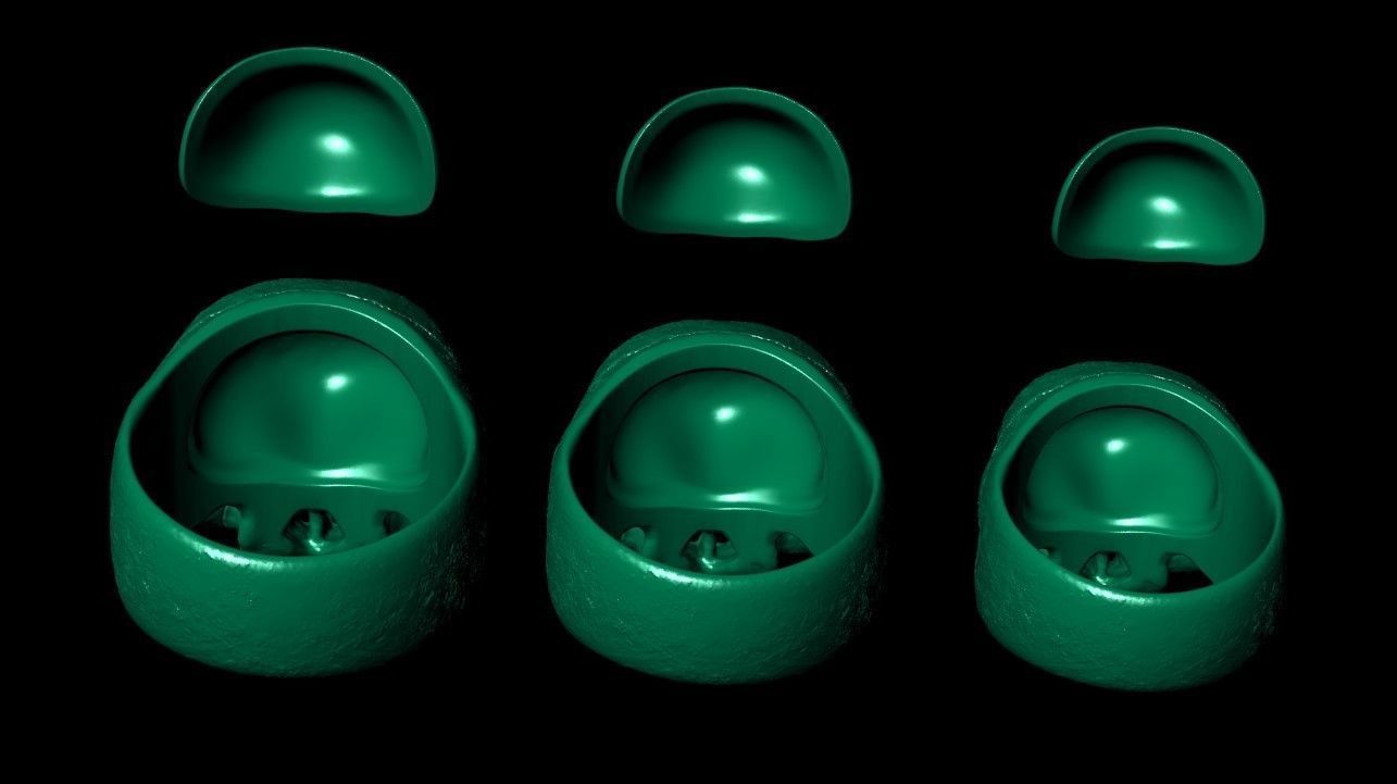 skull ring without jaw ver2 3D print model_14