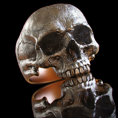 skull ring without jaw ver2 3D print model