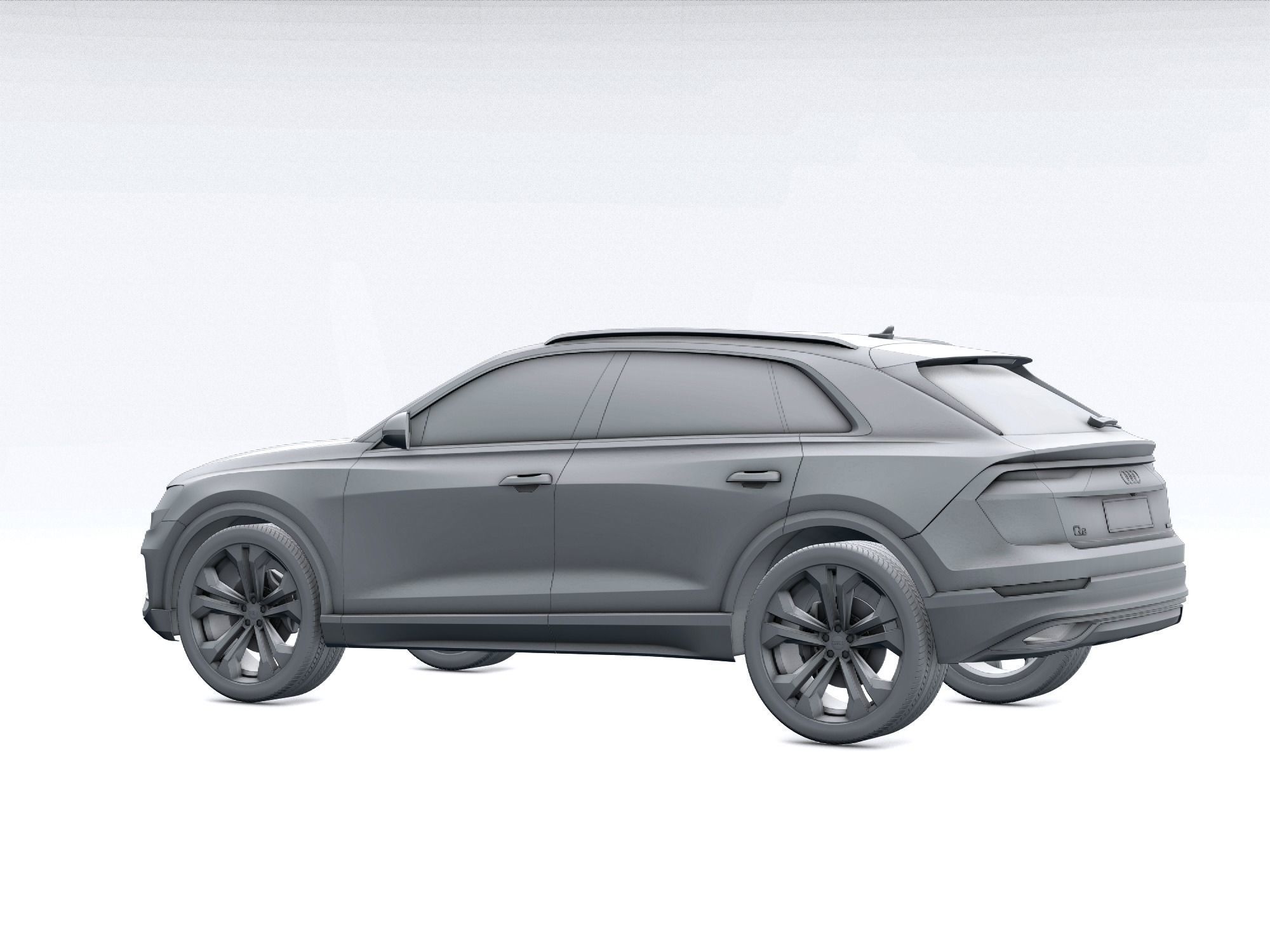 Audi Q8 2019 DETAILED INTERIOR 3D model_27