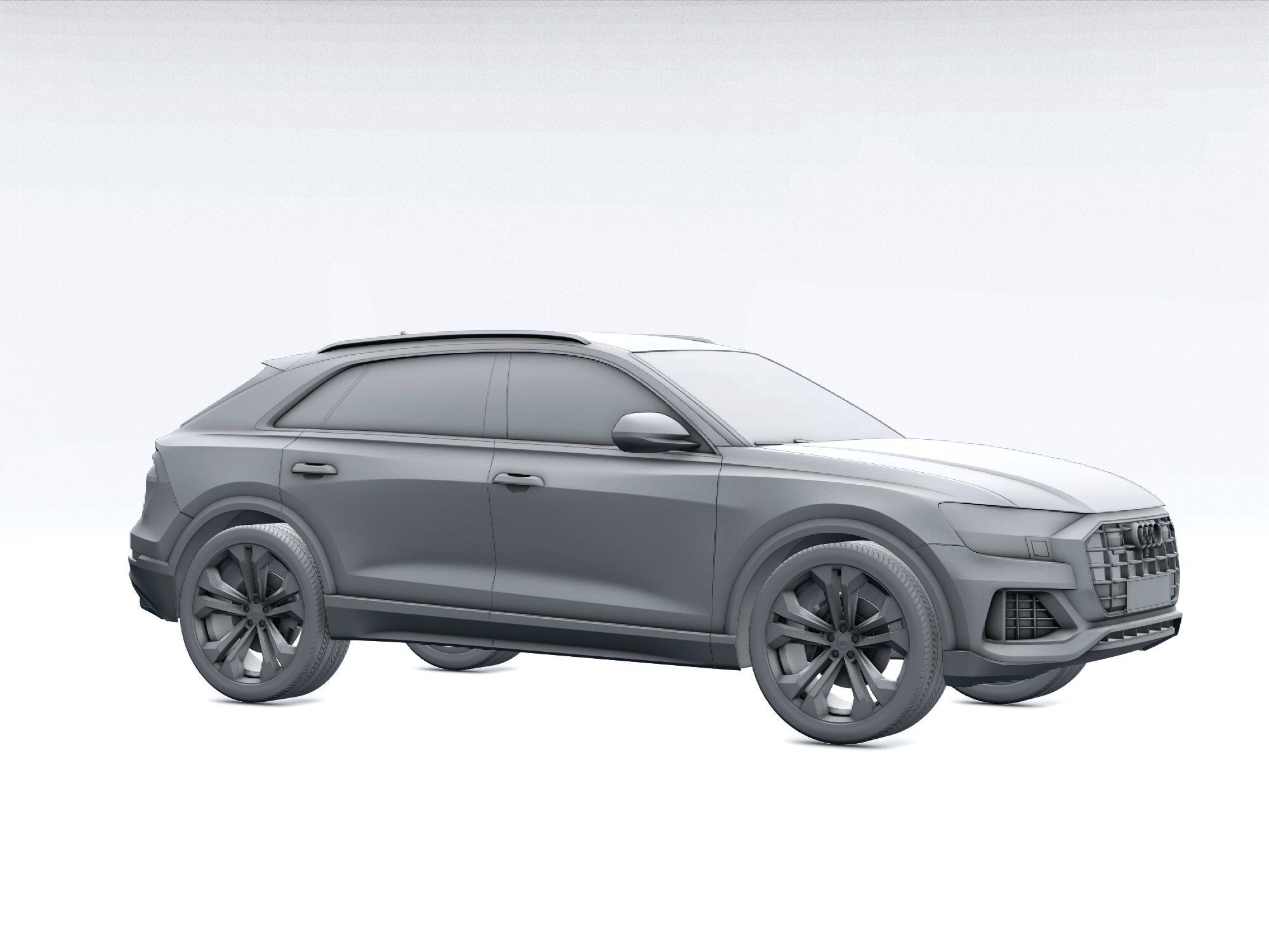 Audi Q8 2019 DETAILED INTERIOR 3D model_25