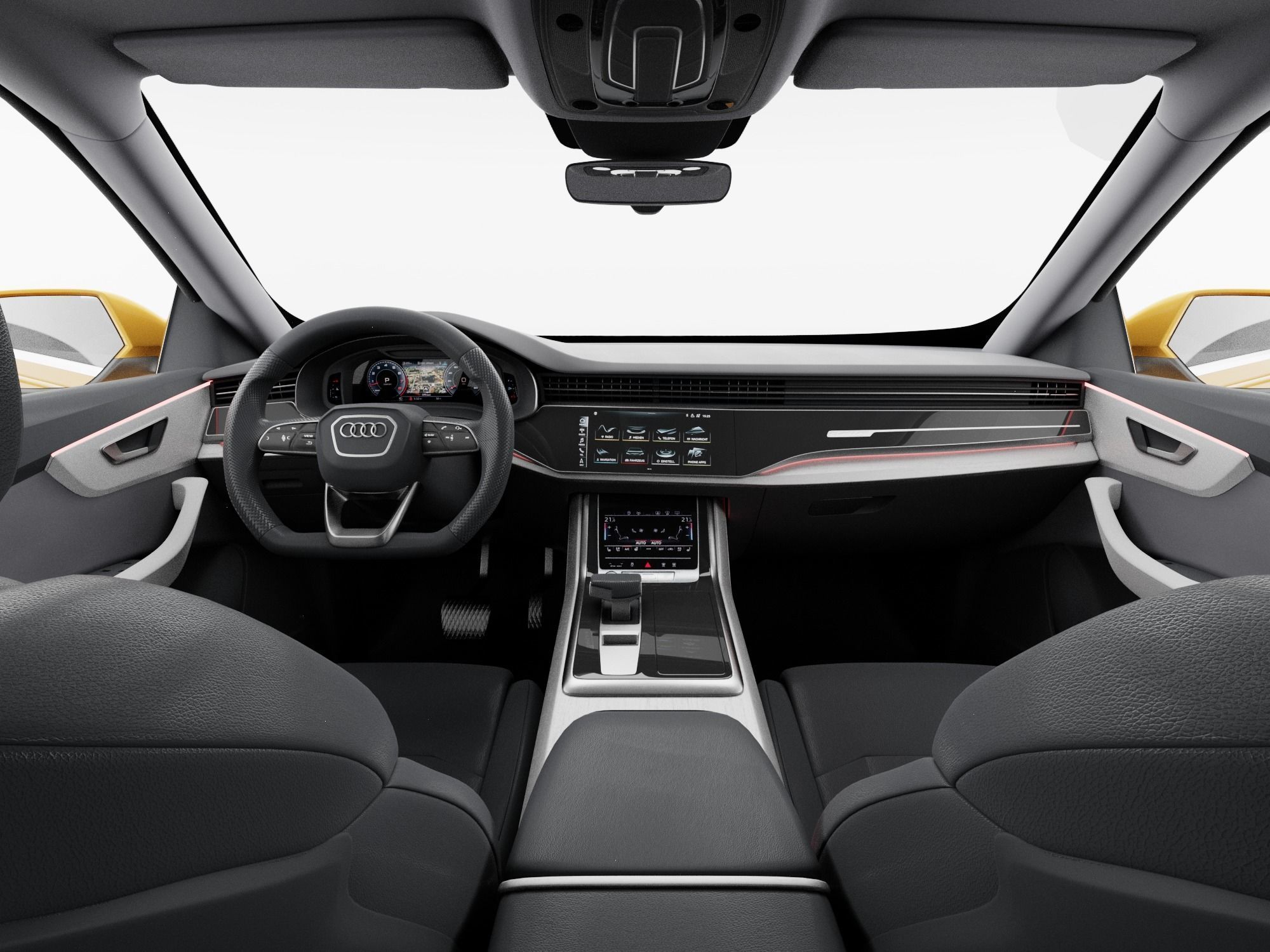Audi Q8 2019 DETAILED INTERIOR 3D model_22