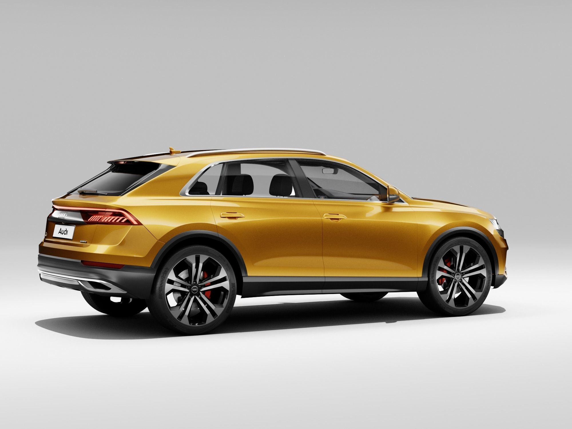 Audi Q8 2019 DETAILED INTERIOR 3D model_19