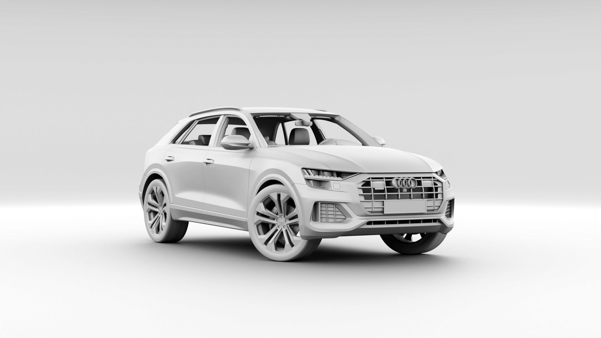 Audi Q8 2019 DETAILED INTERIOR 3D model_5