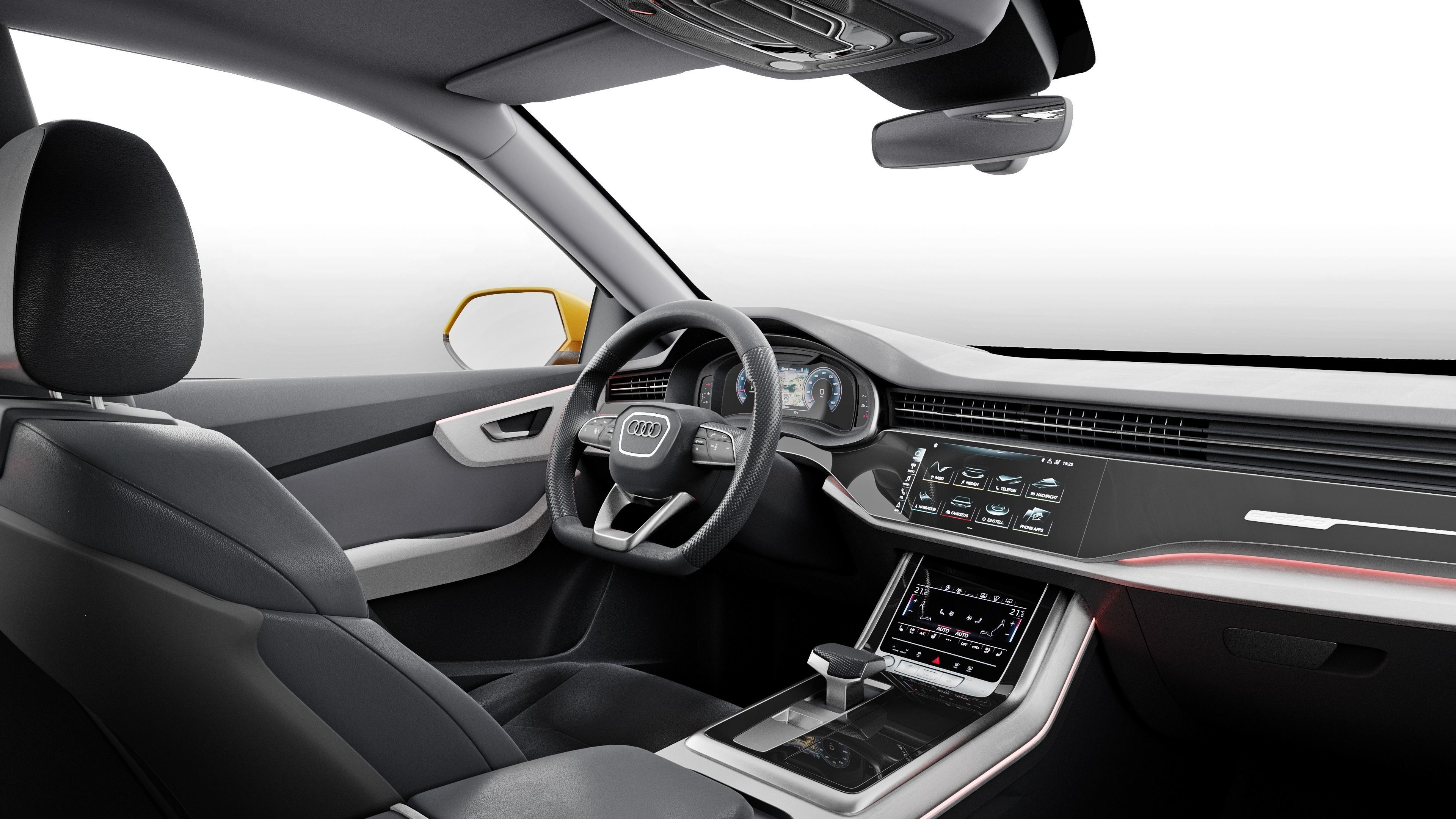 Audi Q8 2019 DETAILED INTERIOR 3D model_4