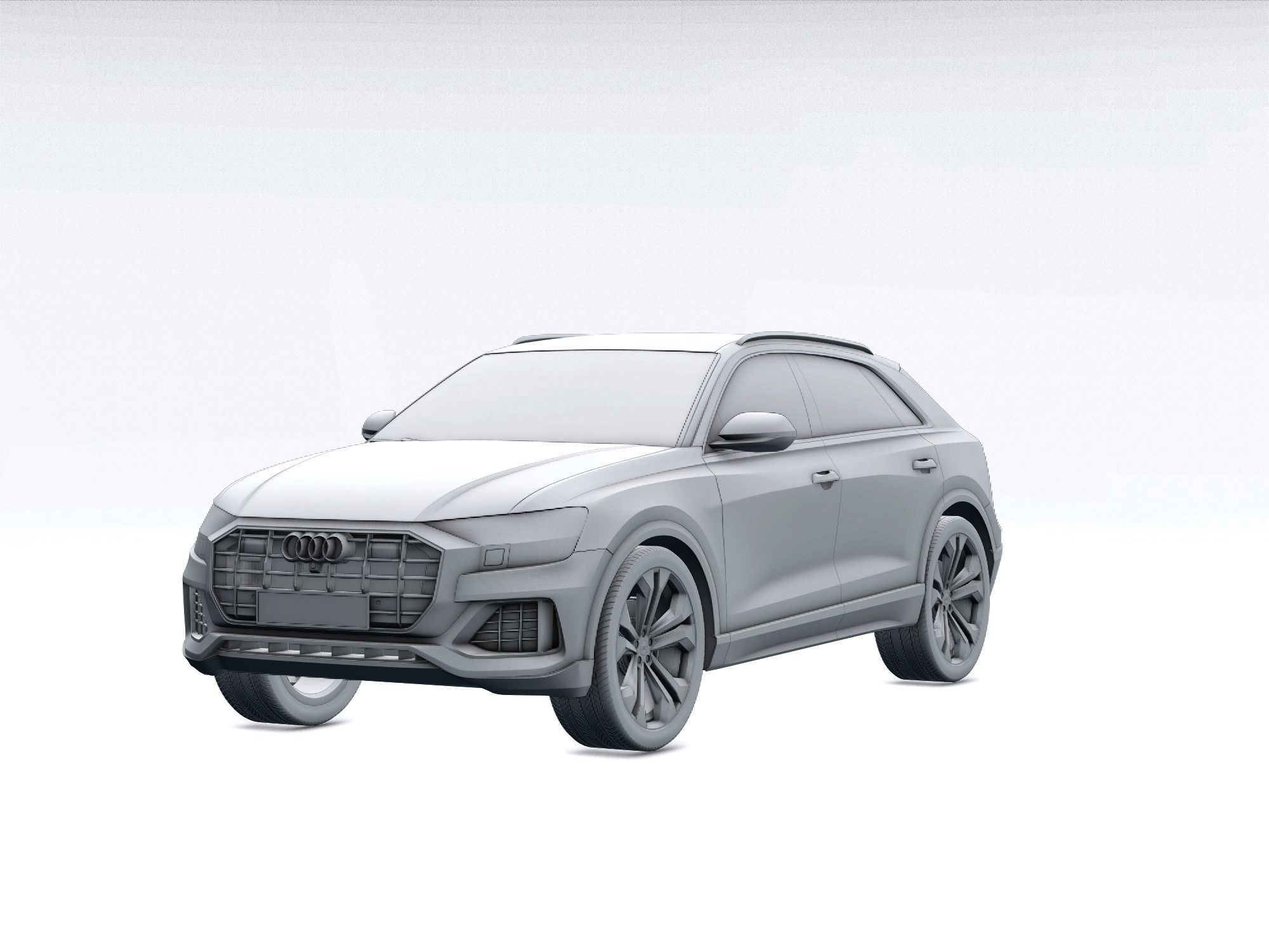 Audi Q8 2019 DETAILED INTERIOR 3D model_26