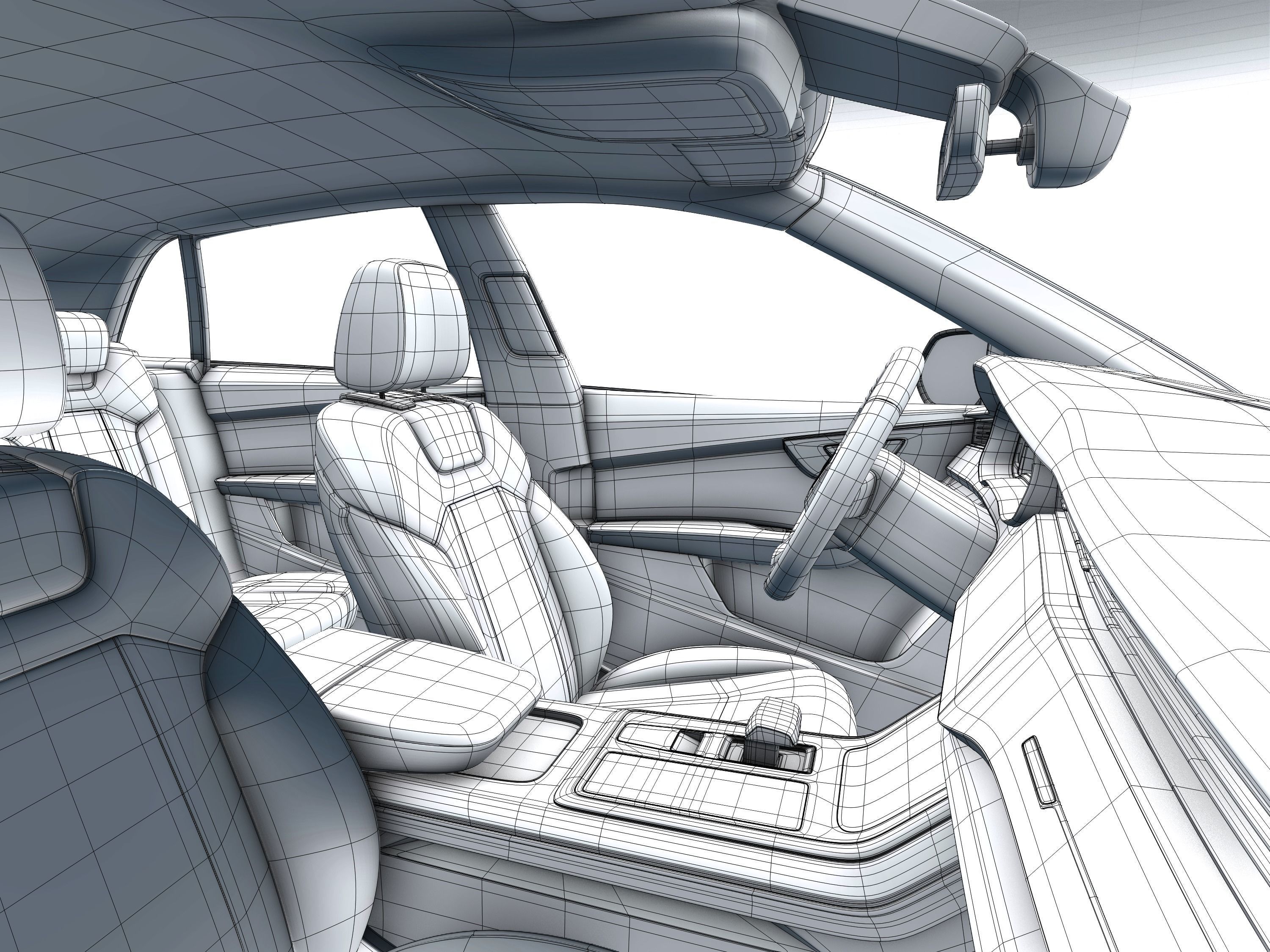 Audi Q8 2019 DETAILED INTERIOR 3D model_41