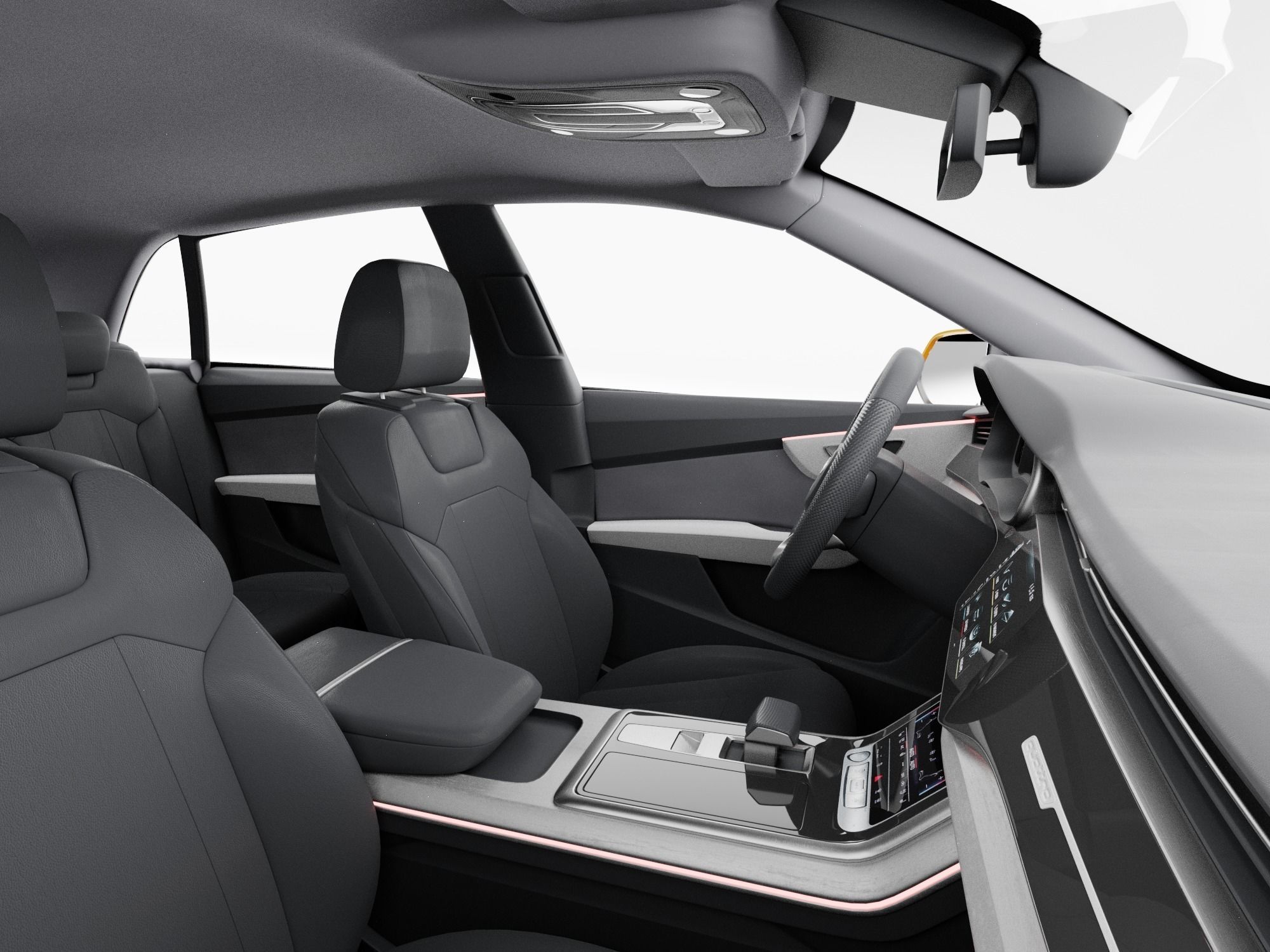 Audi Q8 2019 DETAILED INTERIOR 3D model_24