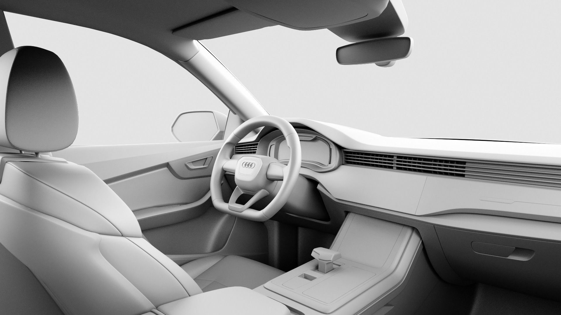 Audi Q8 2019 DETAILED INTERIOR 3D model_6