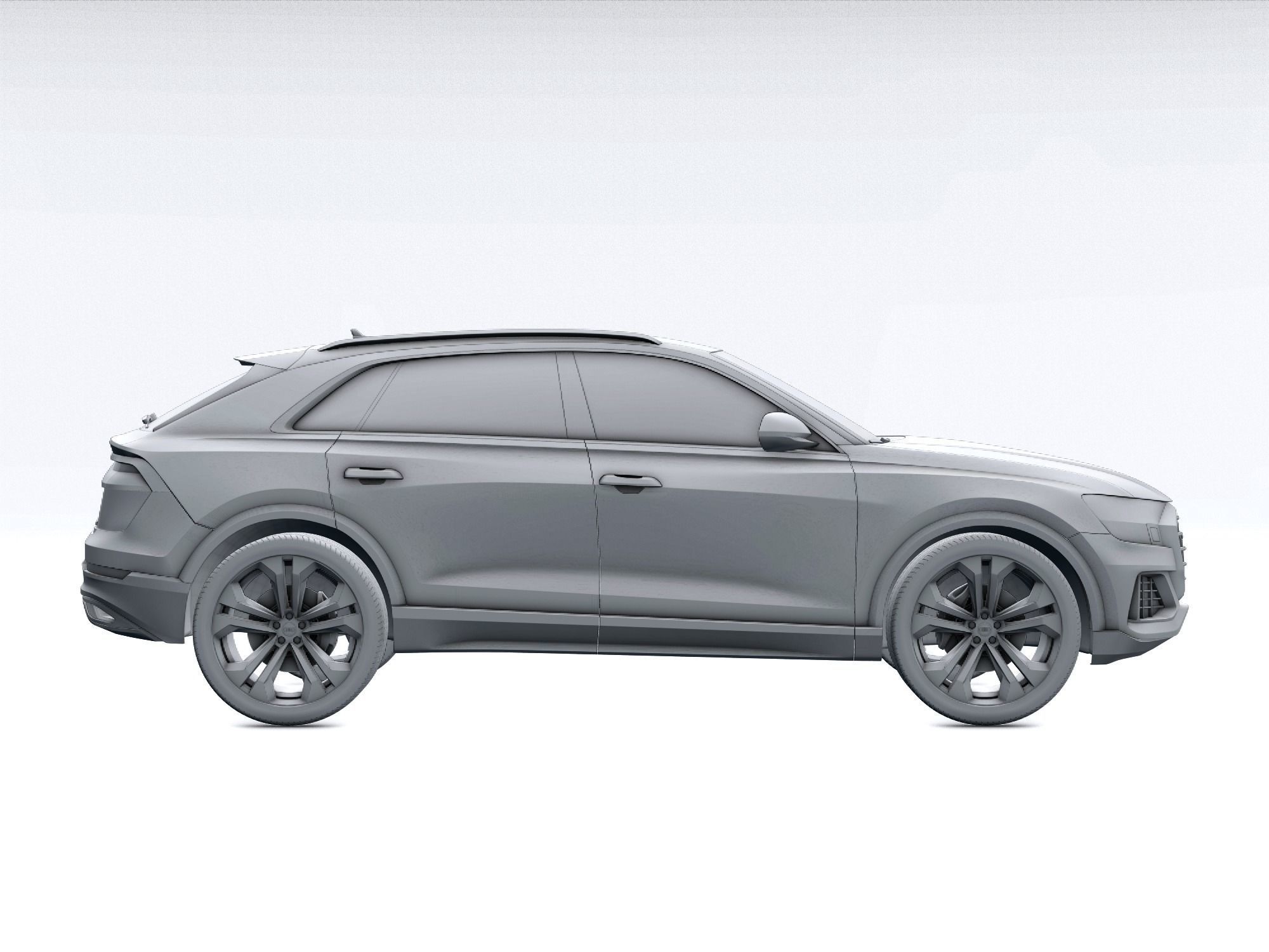 Audi Q8 2019 DETAILED INTERIOR 3D model_29