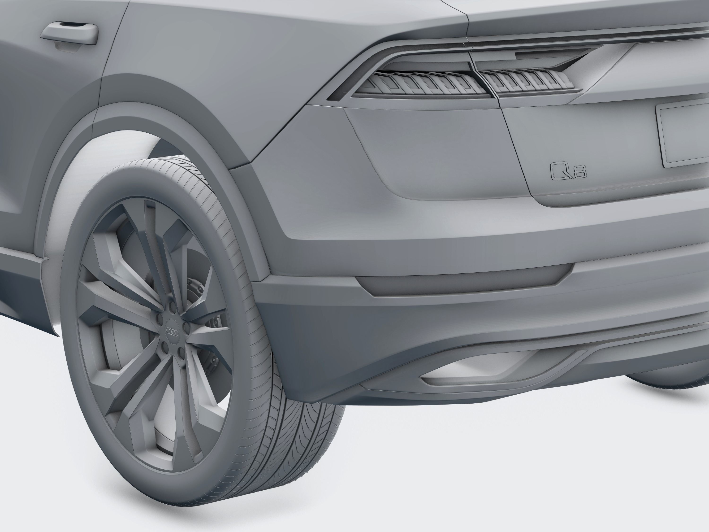 Audi Q8 2019 DETAILED INTERIOR 3D model_31