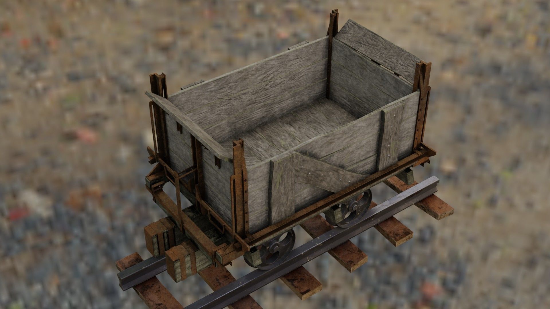 Mine Wagon 3D model_1
