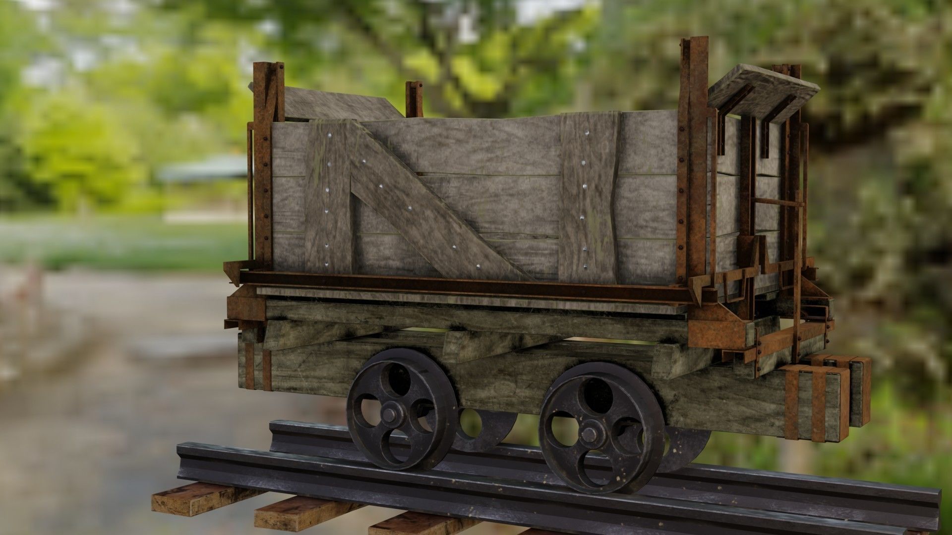 Mine Wagon 3D model_2