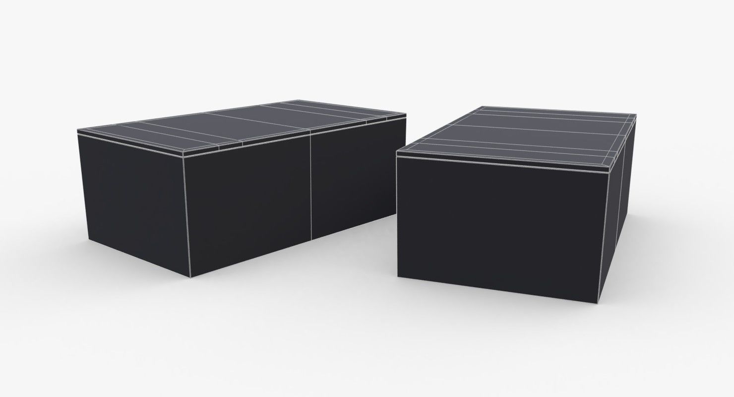 Cigarettes Wooden Boxes WWII Low-poly 3D model_15