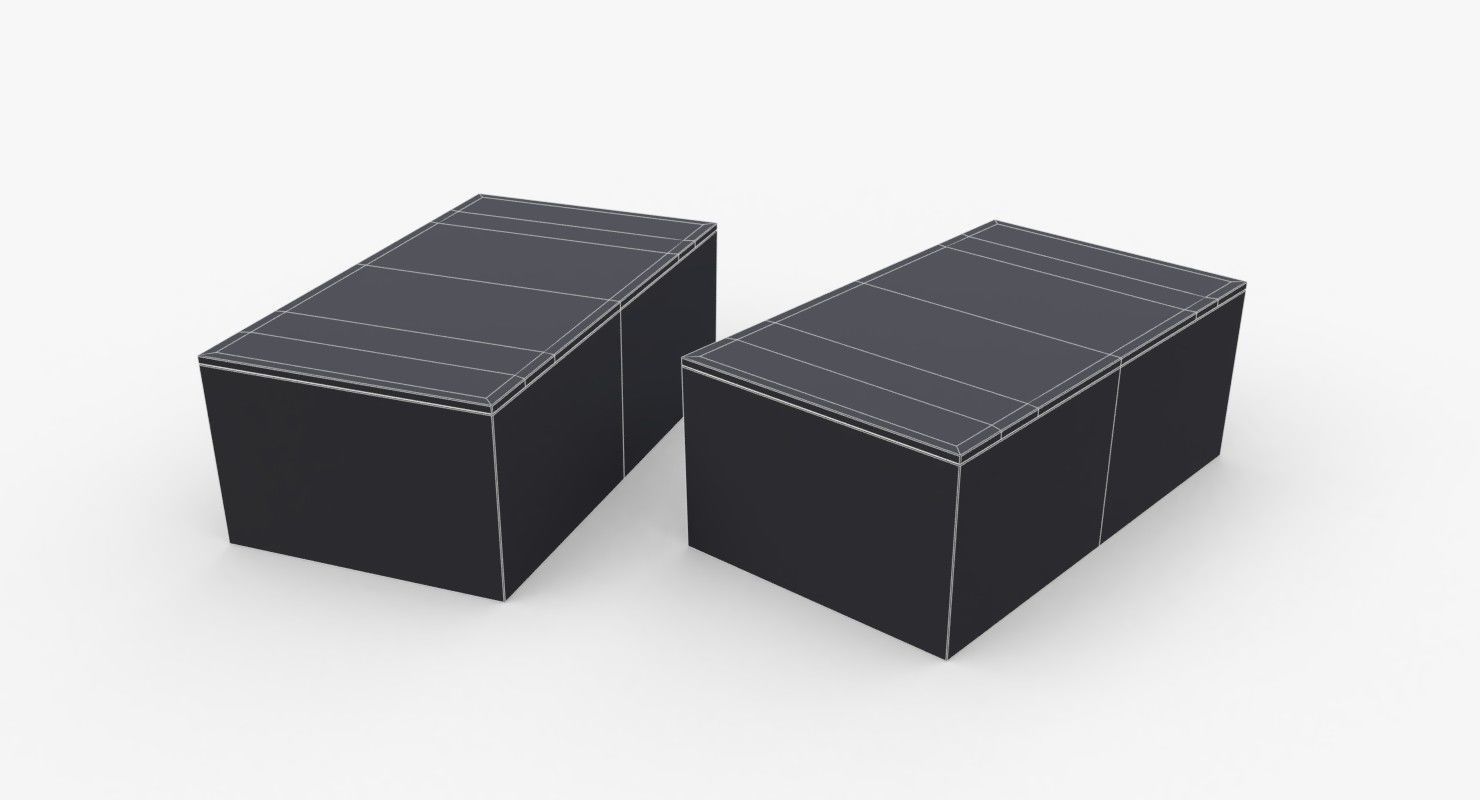 Cigarettes Wooden Boxes WWII Low-poly 3D model_12