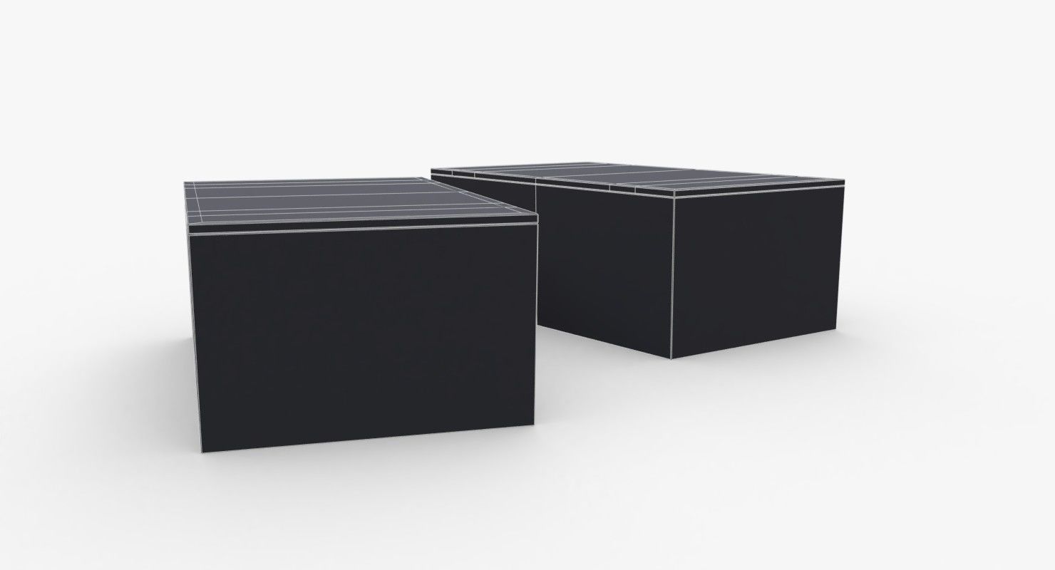 Cigarettes Wooden Boxes WWII Low-poly 3D model_14