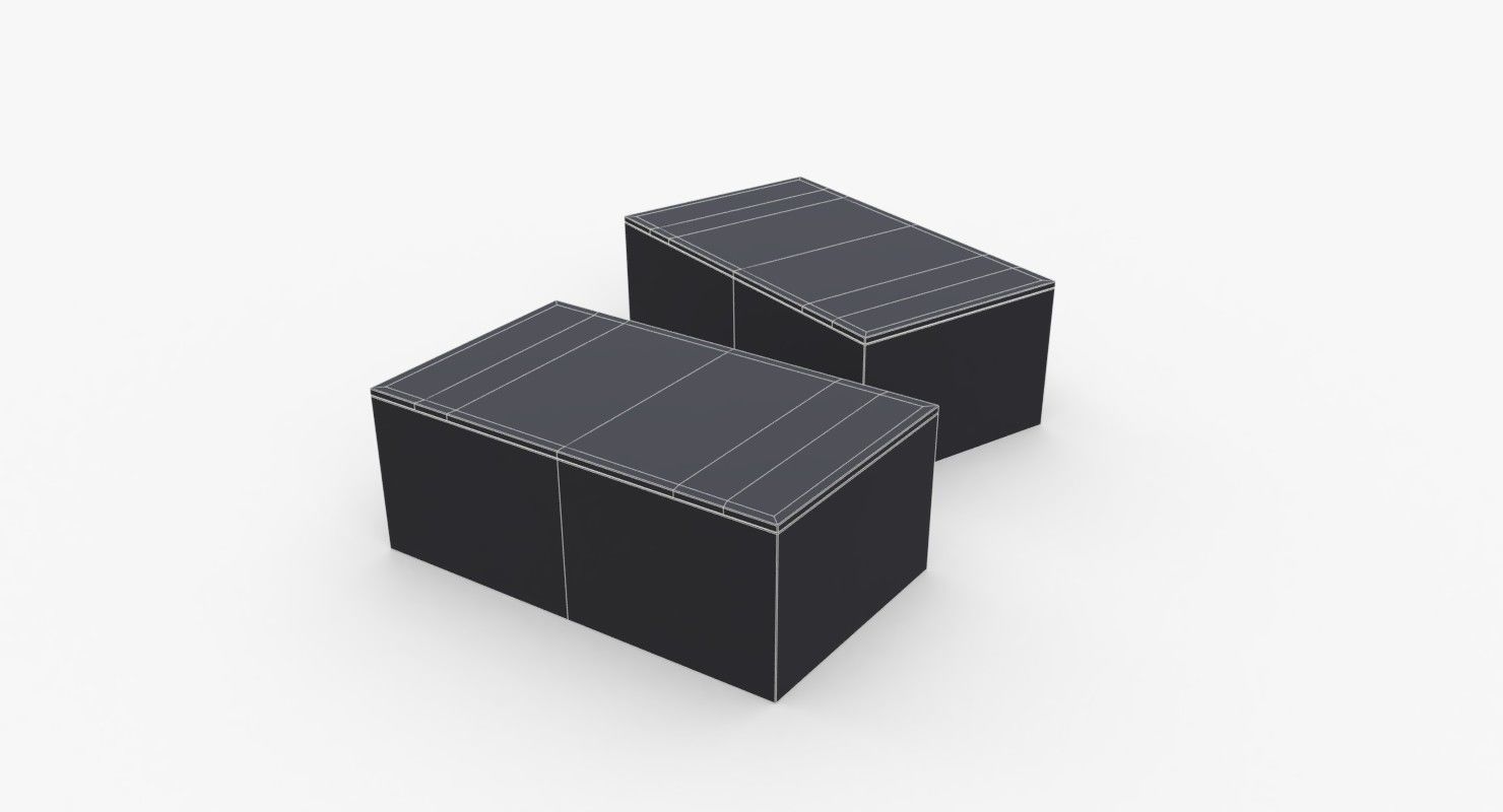 Cigarettes Wooden Boxes WWII Low-poly 3D model_11