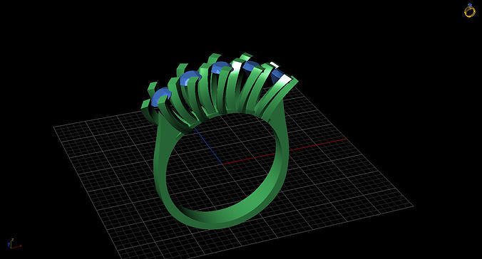5 stone 3 50 diamond design 3D print model