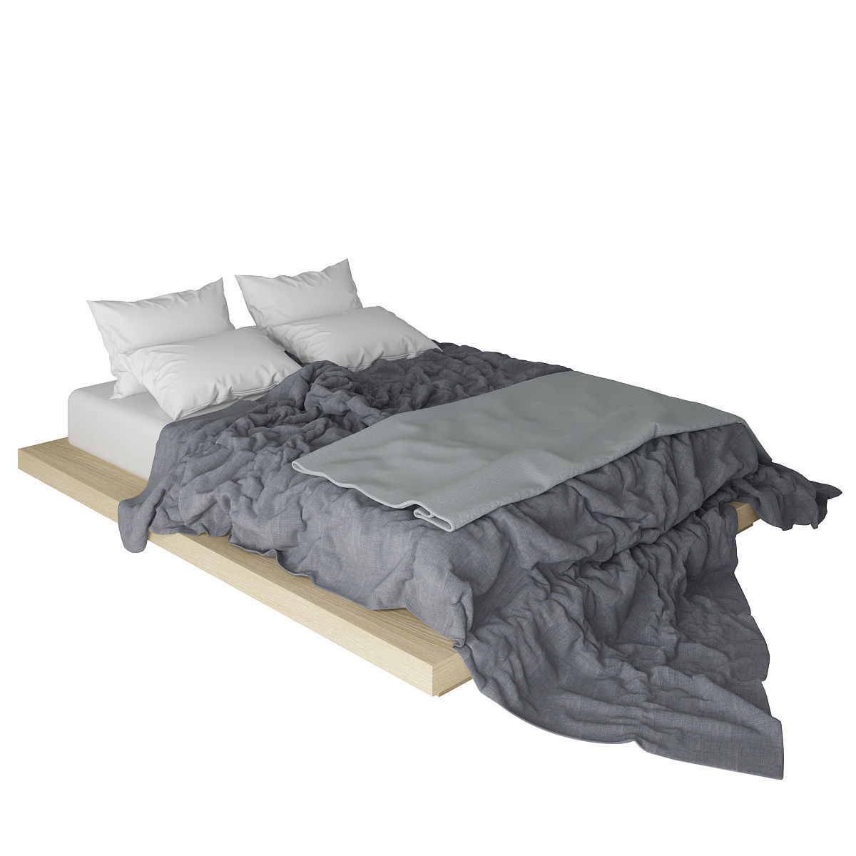 Photorealistic Bed 3D model_1