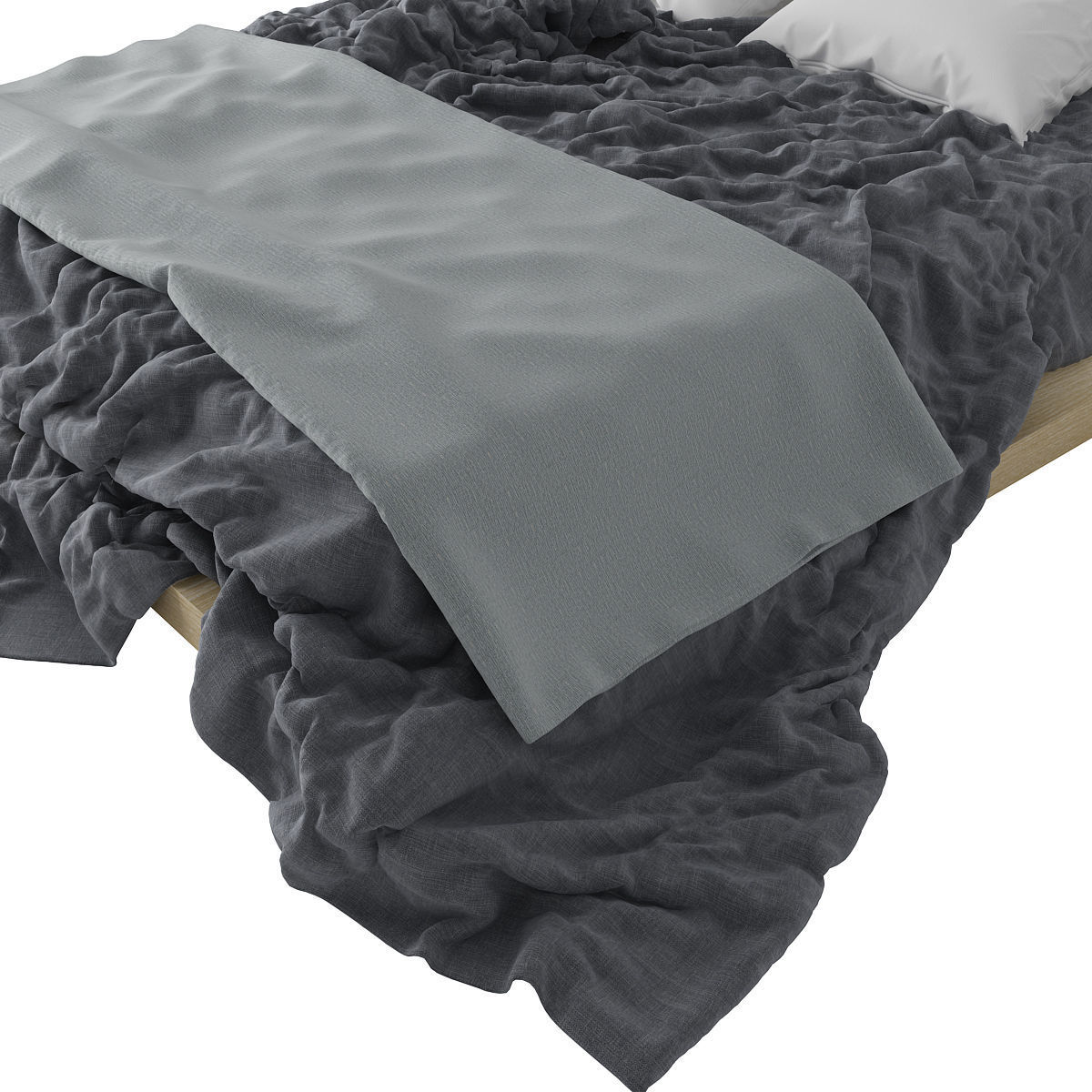 Photorealistic Bed 3D model_3