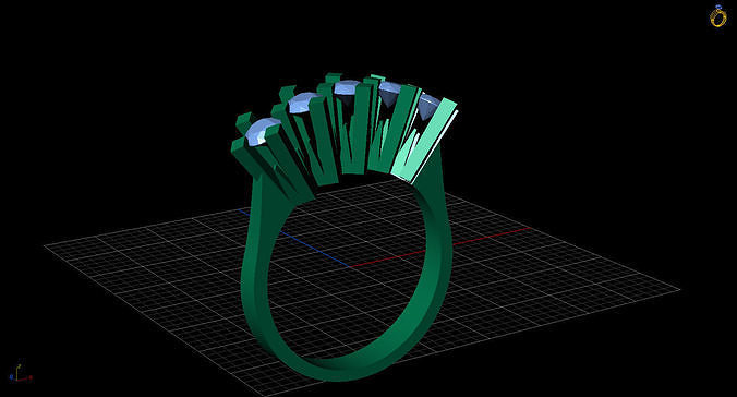 5 stone 3 50 diamond design 3D print model