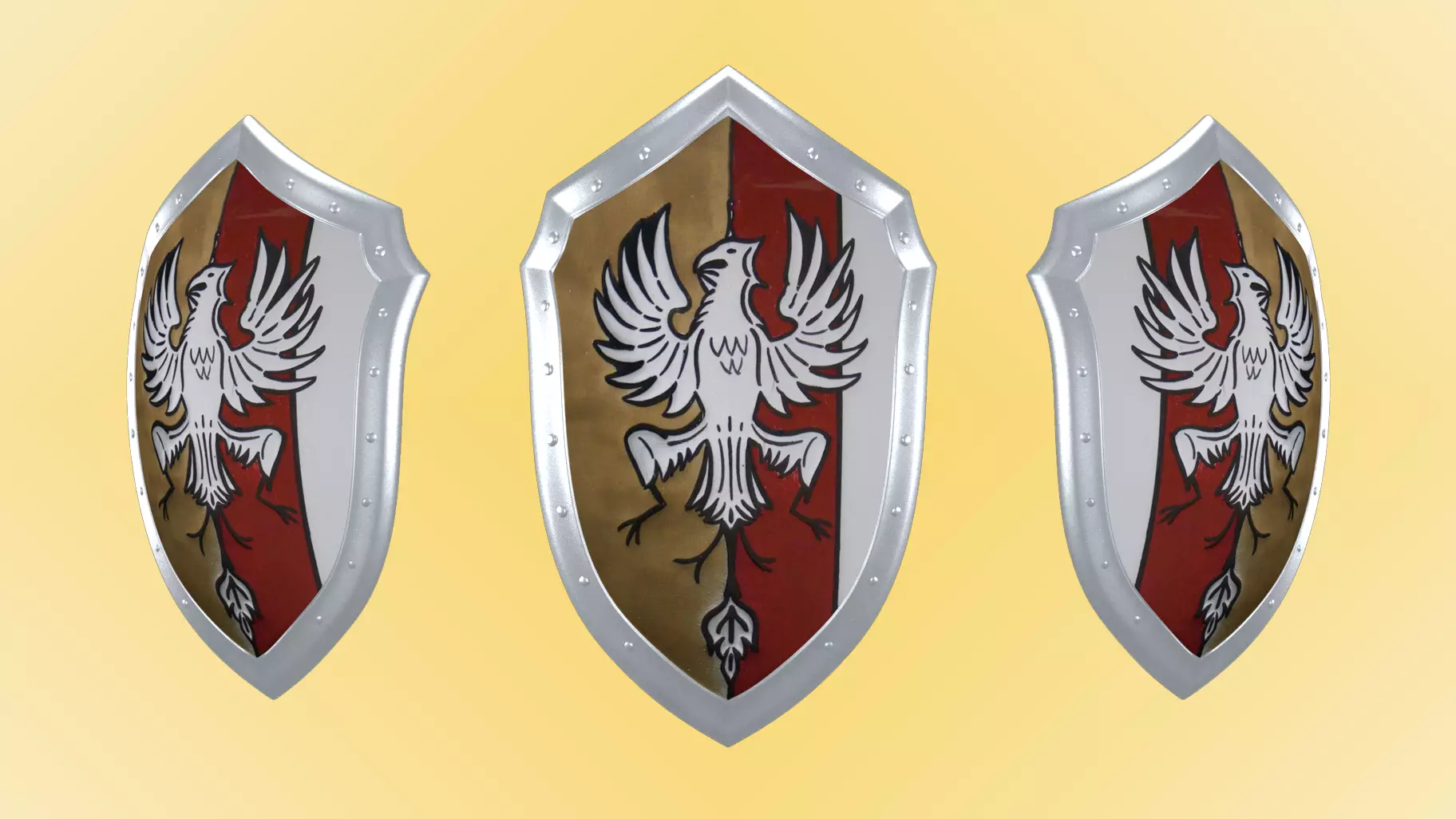 Lowpoly Shield lord of rings Free low-poly 3D model