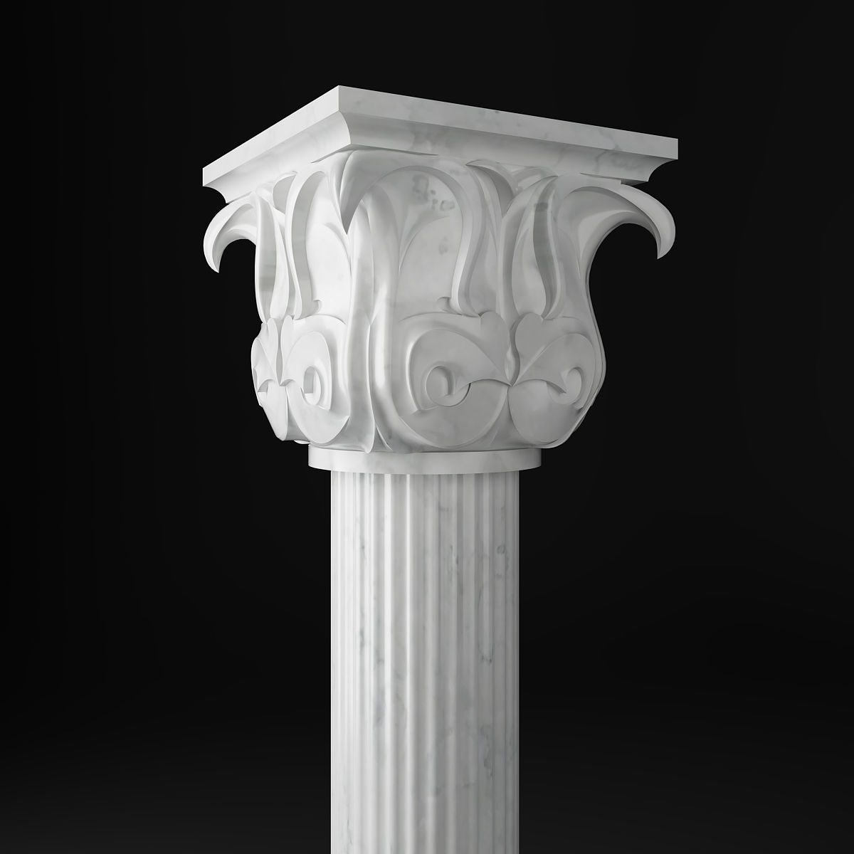Greek Column 3D model_4