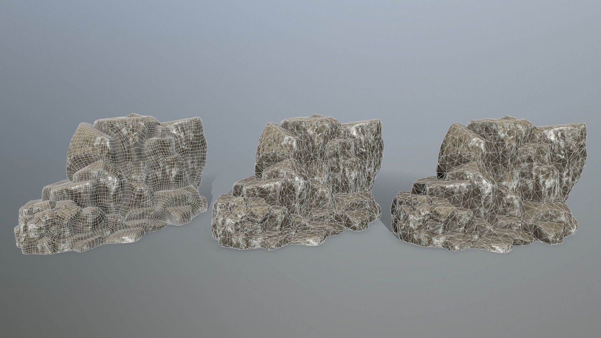 rocks rock Low-poly 3D model_11