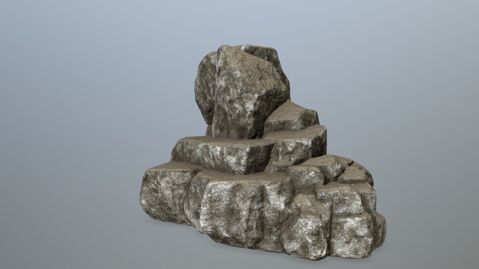 rocks rock Low-poly 3D model_3