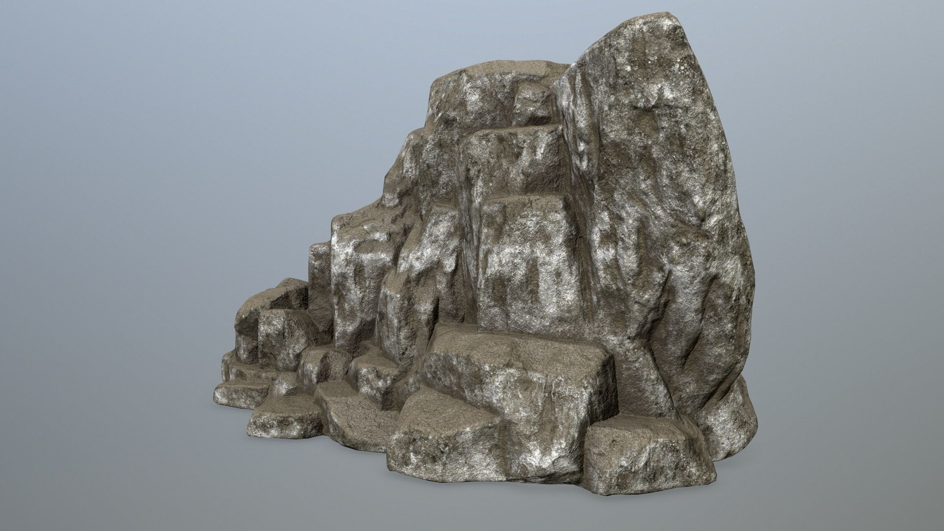 rocks rock Low-poly 3D model_8