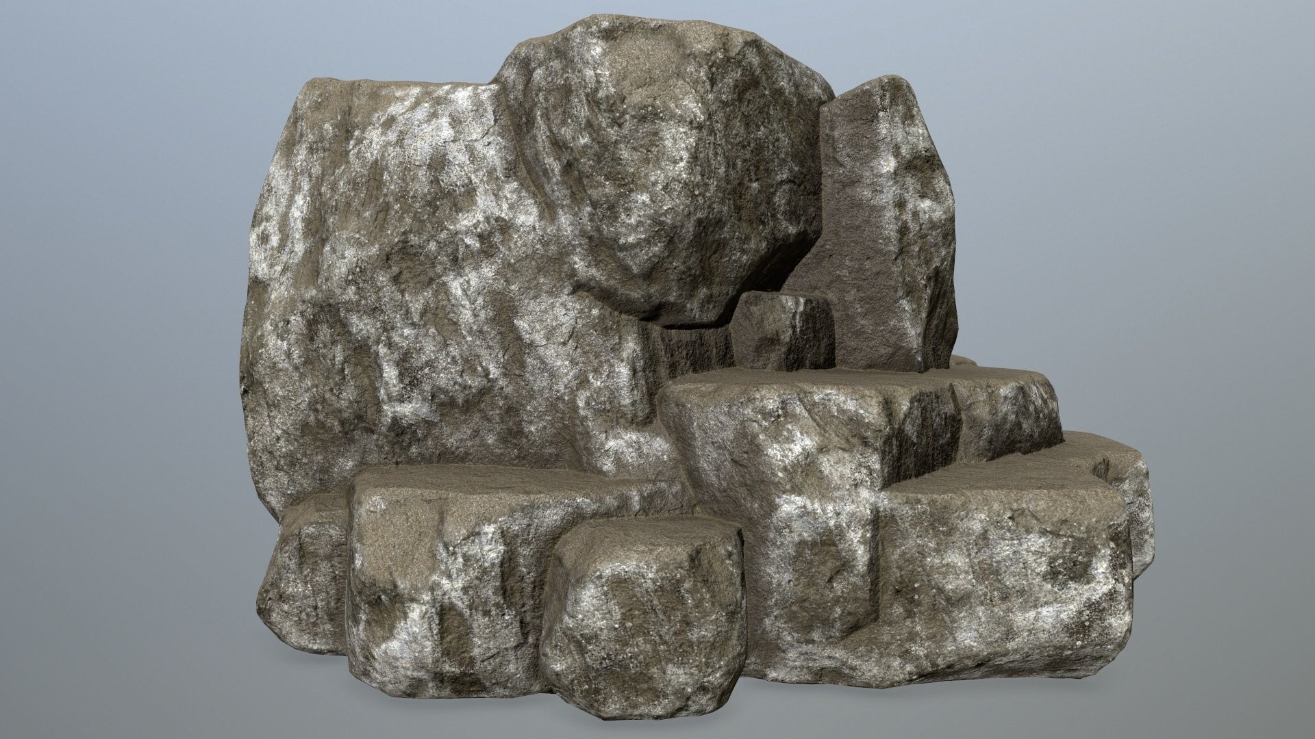 rocks rock Low-poly 3D model_5