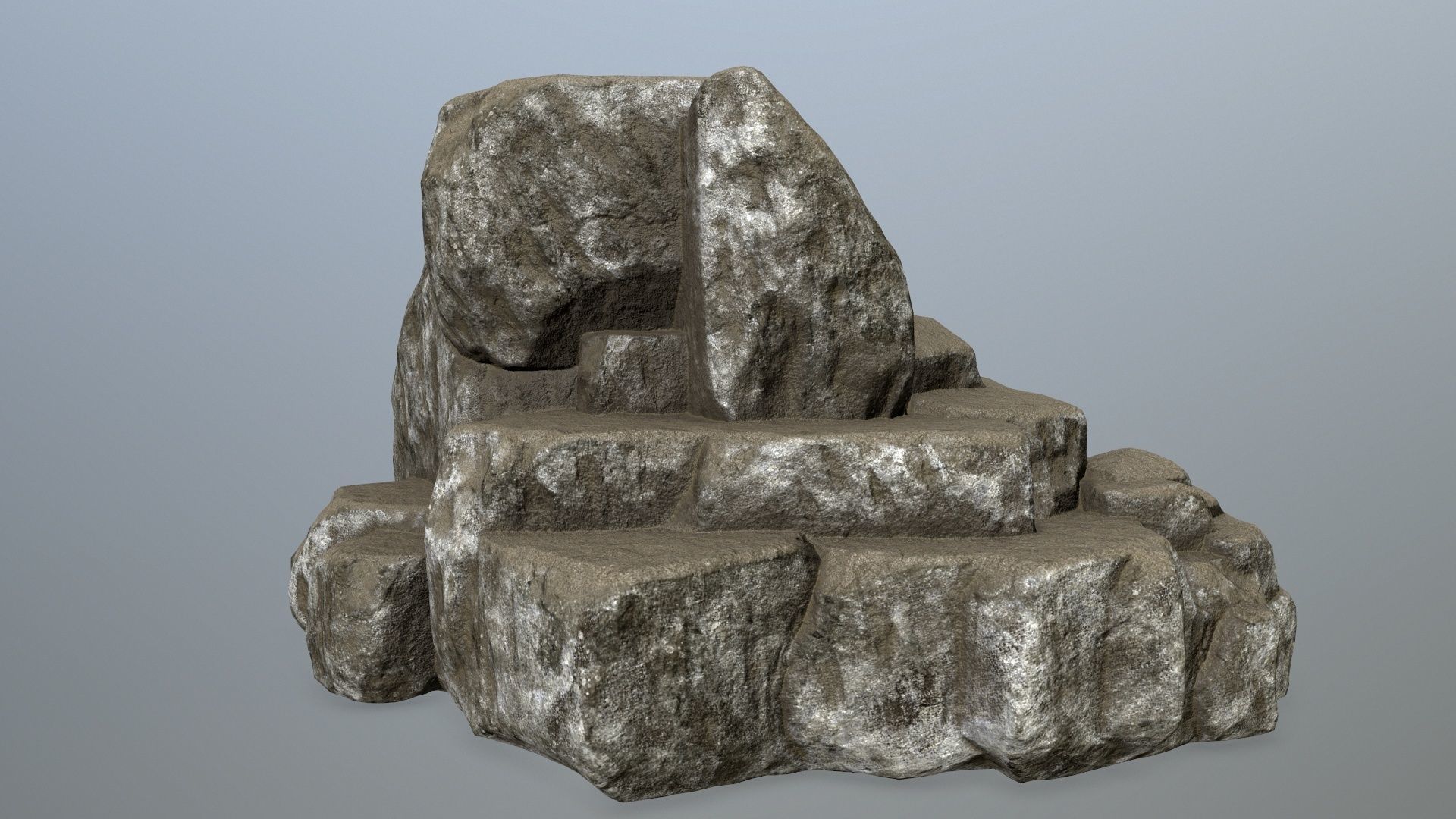 rocks rock Low-poly 3D model_4