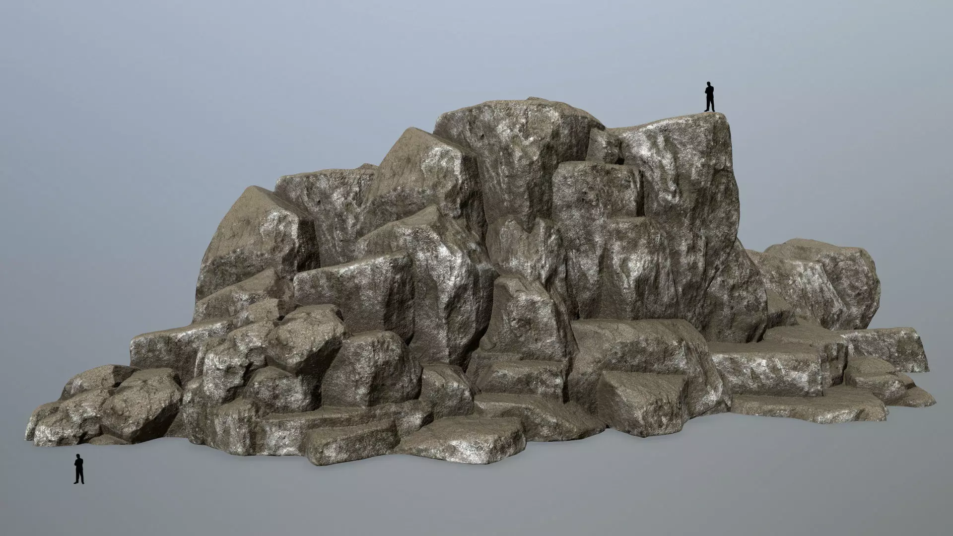 rocks rock Low-poly 3D model_0
