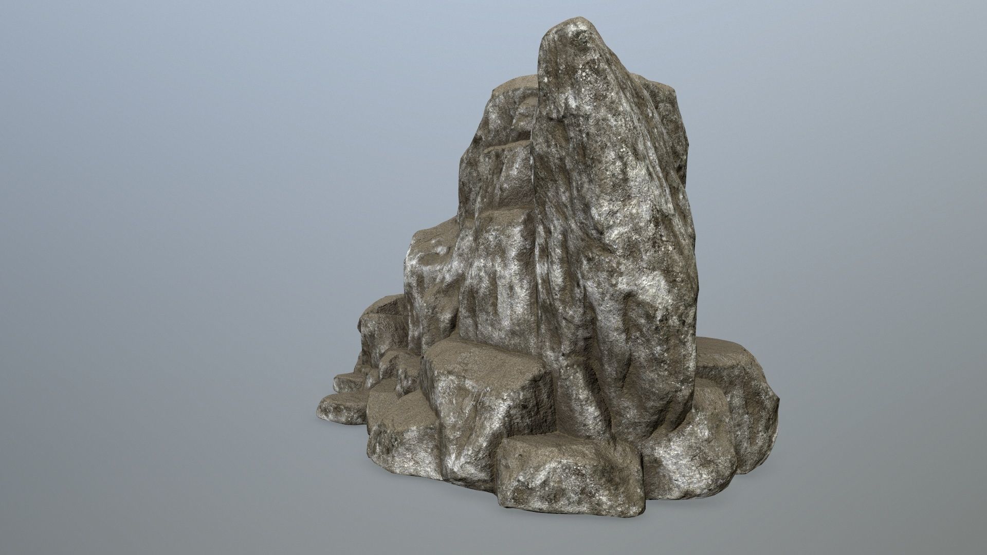 rocks rock Low-poly 3D model_7