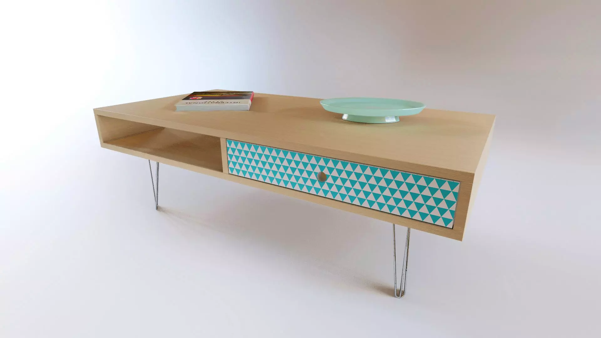 Midcentury coffee table 3D model_0